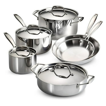 12-inch NSF-Certified Tramontina 80116/249DS Gourmet Stainless Steel Induction-Ready Tri-Ply Clad 12-Piece Cookware Set Made in Brazil & Professional Fry Pans 12-inch NSF-Certified Tramontina 80116/249DS Gourmet Stainless Steel Induction-Ready Tri-Ply Clad 12-Piece Cookware Set Made in Brazil & Professional Fry Pans